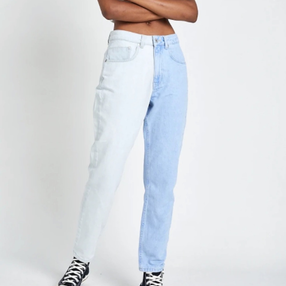The Ragged Priest GEMINI MOM JEANS Two Tone Denim 💙🩵